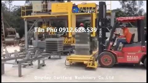 Máy bốc xếp gạch không nung lên pallet tự động