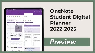 OneNote Student Digital Planner 2022-2023 | PREVIEW