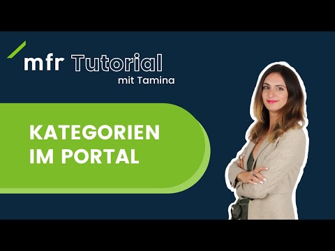 Kategorien im mfr-Portal richtig verwenden