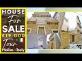 Molise stone home for sale in italy with garage and terrace  cheap for sale in italian town  tour