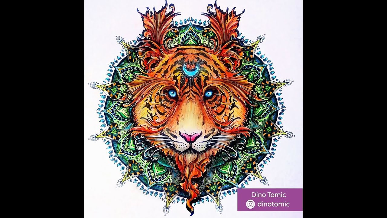 Tiger Mandala by Dino Tomic from Mandalas Gone Wild