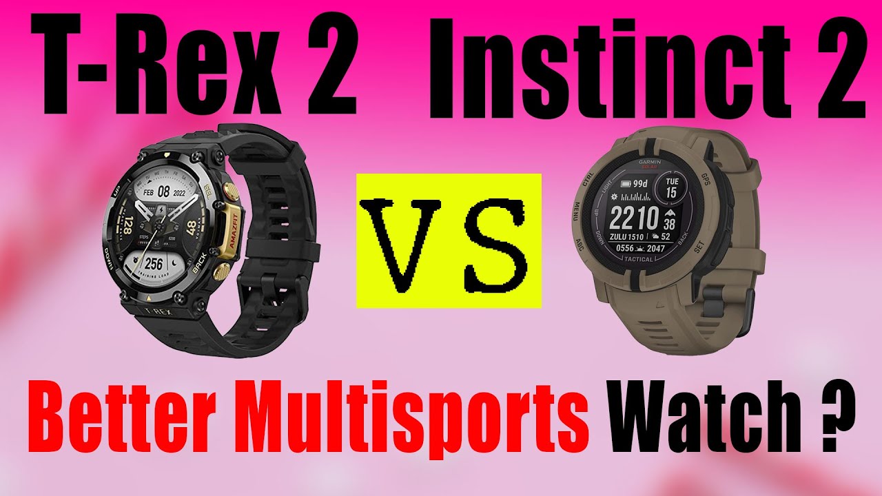 Amazfit T-Rex 2 Vs Garmin Instinct 2: Best Budget Multisports Watch  Comparison🏃‍♀️ - YouTube