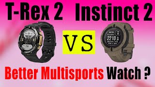 Amazfit T-Rex 2 Vs Garmin Instinct 2: Best Budget Multisports Watch Comparison🏃‍♀️ -