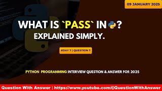 what is `pass` in python? explained simply