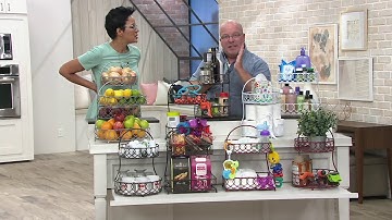 Gourmet Basics by Mikasa Set of 2 Round & Square Baskets on QVC