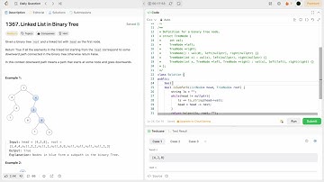 Leetcode 1367:  Linked List in Binary Tree