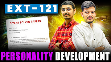 personality development old paper solution | EXT-121 bsc agriculture second semester | #ext121