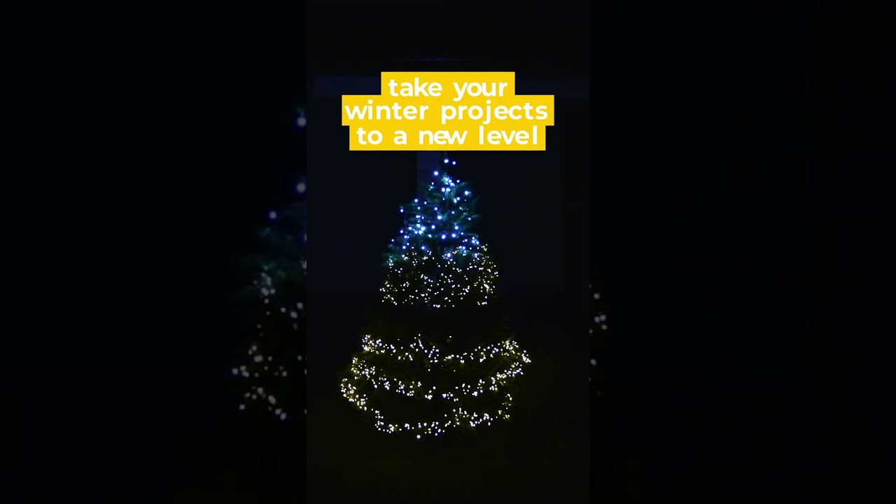 Christmas light strings dimmed and chased from a DMX console