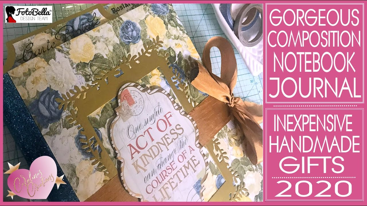Altered Composition Notebook Journal - Fotobella Design Team - GALentine's Gift Idea