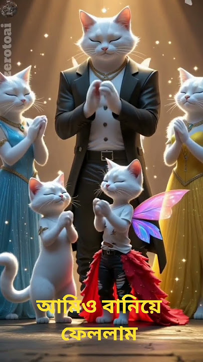 Cats Moved to Tears by Tagore’s Song | Emotional 3D Animation Short #zerotoaiai #Shorts #YtShorts