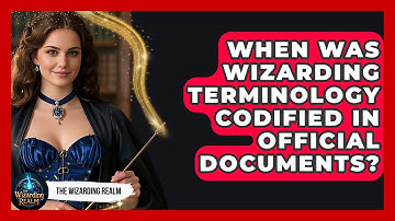 When Was Wizarding Terminology Codified in Official Documents? - The Wizarding Realm