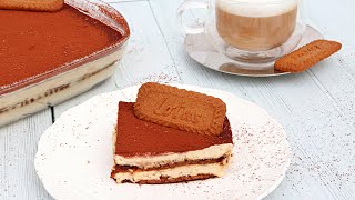 تیرامیسوی لوتوس بیسکاف دسر آسان و شیک، بدون پخت Biscoff Tiramisu