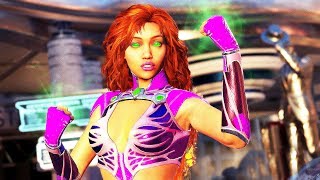 INJUSTICE 2 Starfire All Intros Dialogue Character Banter 1080p HD