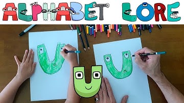 How To Draw Alphabet Lore - Letter U - Easy Drawing Tutorial for Beginners