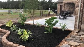 Landscape and patio installation by Lawson Landscaping in Lake Charles, La