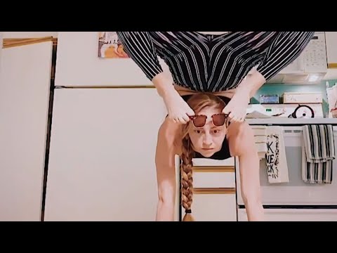 Contortionist Wears Sunglasses Using Feet