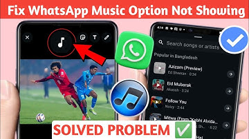 How To Fix WhatsApp Status Music Option Not Showing Problem - 2025