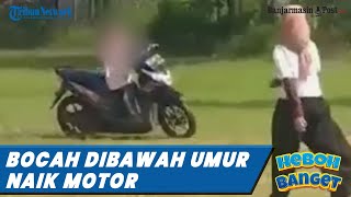 Viral Bocah Perempuan di Bawah Umur Kendarai Motor di Lapangan, Warganet 'Wah Bahaya Banget'