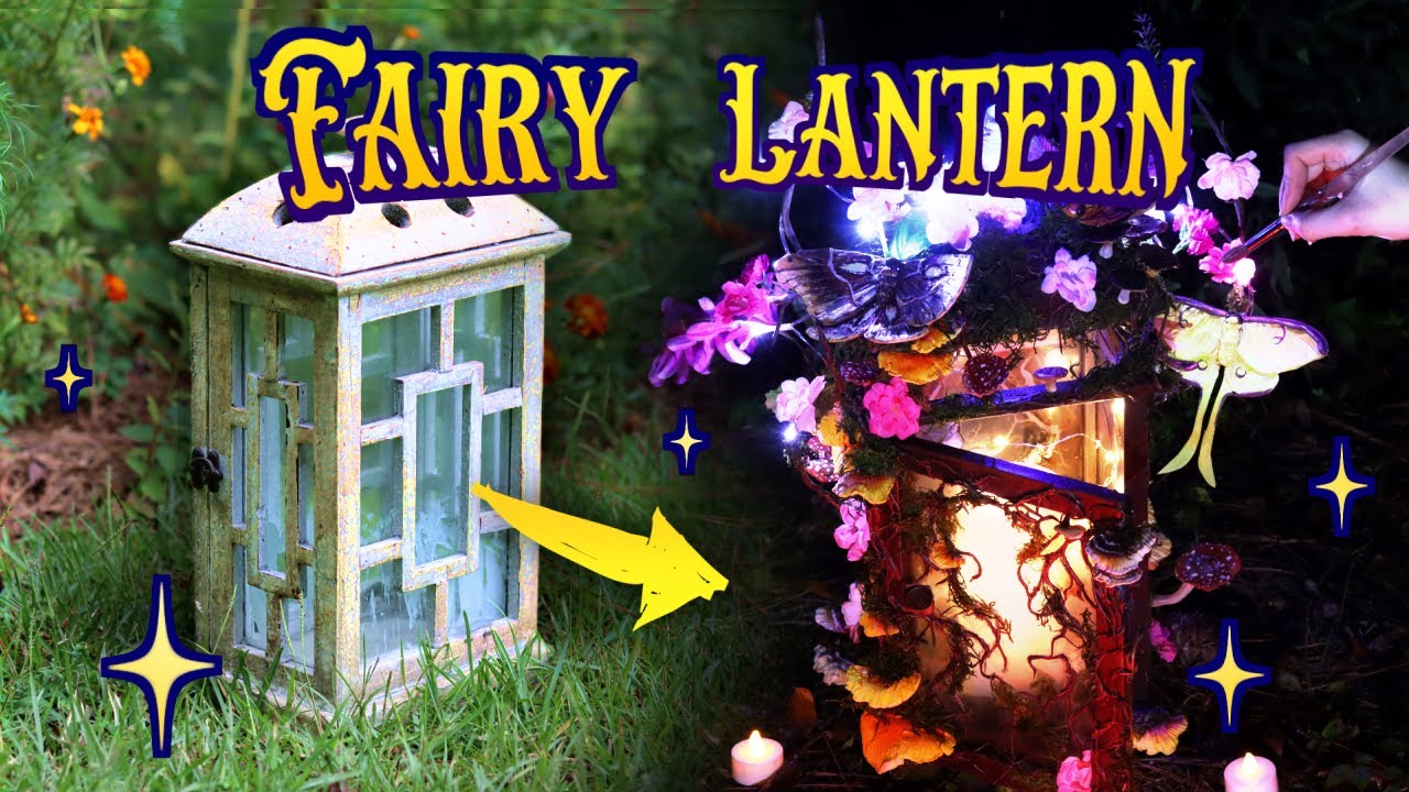 I thrift flipped a fairycore lantern ✨🦋🍄