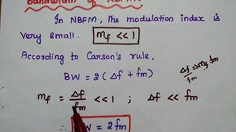Transmission Bandwidth of FM - Carson