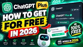 How to Get ChatGPT Plus for FREE in 2026! 🔥 (Promo Code)