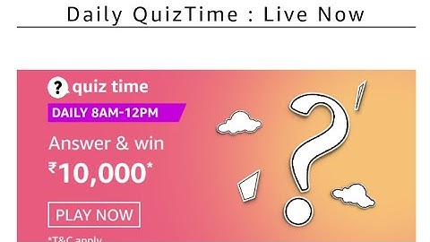 Amazon Quiz Answers Today | 14 November 2020