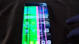 Samsung S7 Edge lineas rosas y verdes