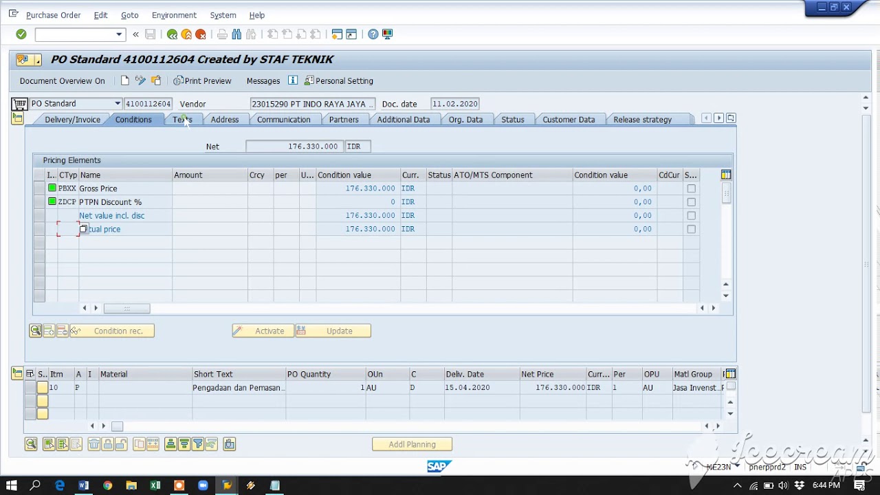 SAP PM ME2N PTPN9 CHANGE (PURCHASE ORDER) PO - YouTube