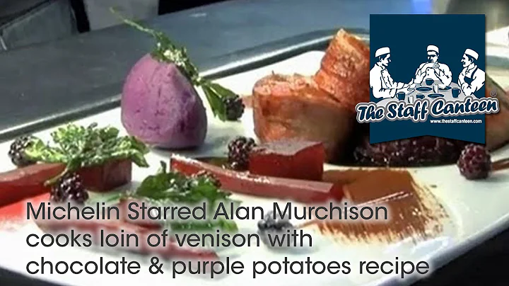 Michelin Starred Alan Murchison -cooks loin of venison with chocolate & purple potatoes recipe