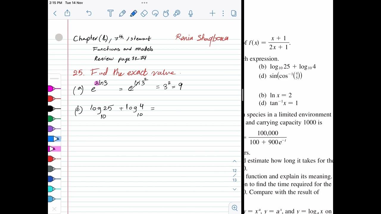 Review (Chapter 1) Exercise 25||James Stewart Calculus 7th edition