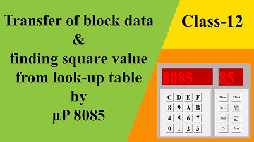Data Transfer & finding square value by μP 8085 (Electronics & Computer Science) [Class-12]