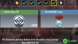 Call of Duty Mobile Kill 20 Enemies with Any Ballistic Knife Task Complete