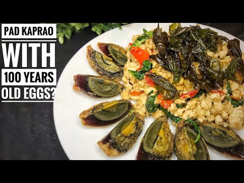 Thai Spicy Basil Stir Fry + Century Eggs Recipe  Pad KraPao Gai(Chicken)    Thai Girl in the Kitchen