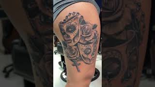 Smile Now Cry later Tattoo with rosary and rose #shorts #sriinkhunter