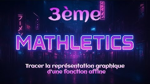 Tracer la représentation graphique d