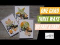 💚 How to use your practice or ruined backgrounds on cards | One Card 3 Ways | Stampin Up Cards 2021