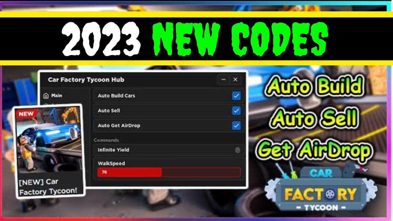 *2023 & NEW CODES* [NEW] Car Factory Tycoon! ROBLOX | 12 JANUARY 2023 ...