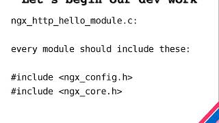 Writing Nginx Modules