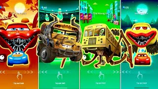 🏎️ Lightning Mcqueen Eater vs Cursed Miss Fritter vs Bus Eater vs Car Eater | Coffin Dance 🪩