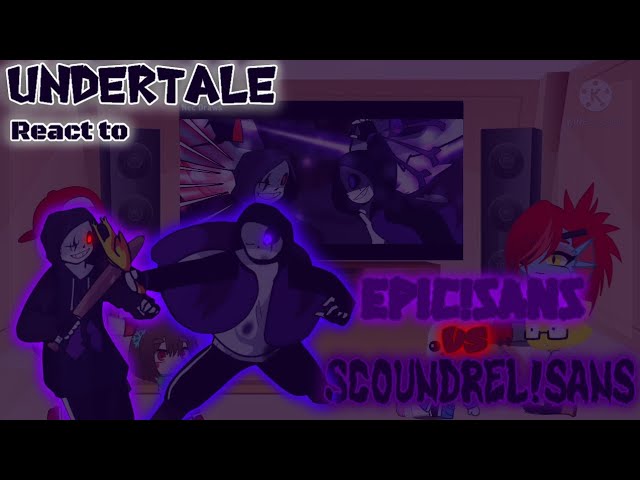 Undertale Reacts to Epic!Sans vs Delta!Sans(Gacha Club) 