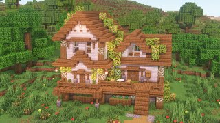 [Minecraft] 🌲✨ Aesthetic Survival House / Tutorial screenshot 5