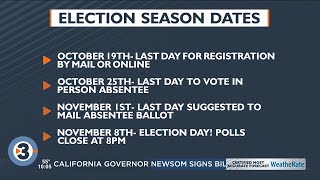 Here are the voter deadlines for the November 2022 election