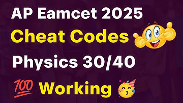 ap eamcet cheat codes 2024 in telugu||ap eamcet cheat codes physics 2025 in telugu|| cheatcodes 2025