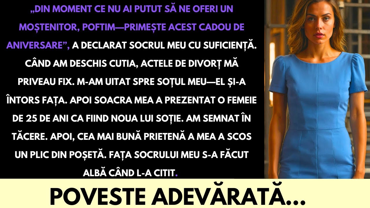 Socrul Meu Mi-a Dat Actele De Divorț Ca Dar De Aniversare — Dar Plicul Meu L-a Lăsat Fără Cuvinte
