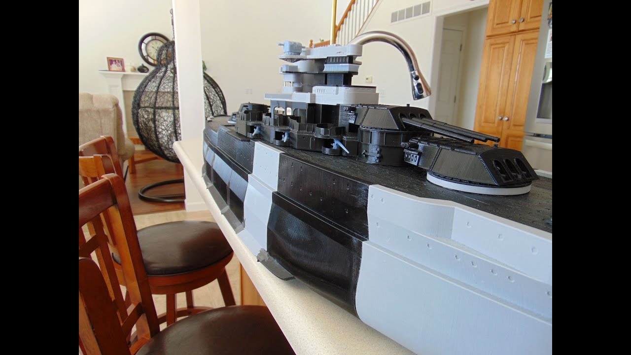 1:114 Scale USS Arizona 3D printed hull for sale - YouTube