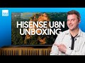 Hisense u8n miniled tv unboxing  setup  mystery revealed 2024 u8 series