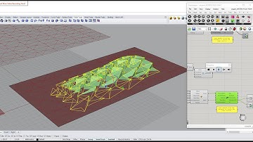 Folding patterns using Rhino, grasshopper and kangaroo