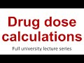 Applied pharmacology 7 drug dose calculations