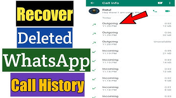 How To Recover Deleted WhatsApp Call History | Restore WhatsApp Call History