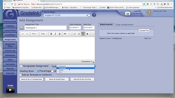 Gradelink   Assignments, Types, and Grades